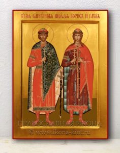 Икона «Борис и Глеб, благоверные князья» Биробиджан