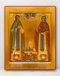 Икона «Евфросиния Полоцкая и Агапит Печерский» Биробиджан