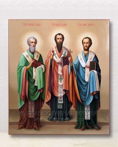 Икона «Василий Великий, Григорий Богослов и Иоанн Златоуст» Биробиджан